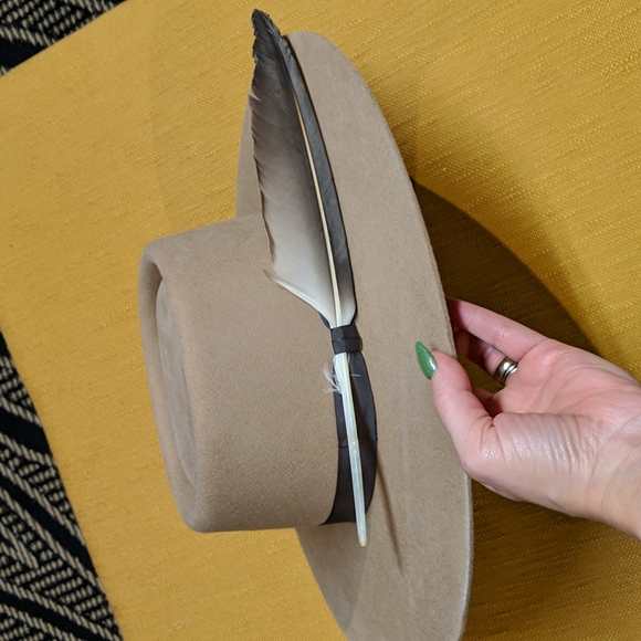 Shyanne Wool Felt Boater Hat Western - Picture 2 of 6